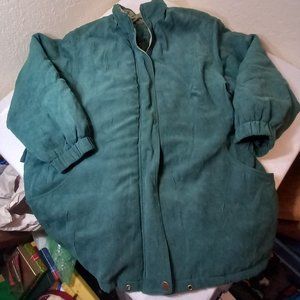 Neyelle Womens Green Full Zip Coat